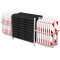 SET | with 30 traffic panels and accessories | on stacking pallet and beacon basket | with foil RA2/B, red/white | on both sides hatched | BASt turn traffic panel